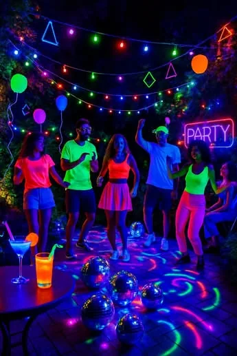 Неон-пати для детского праздника